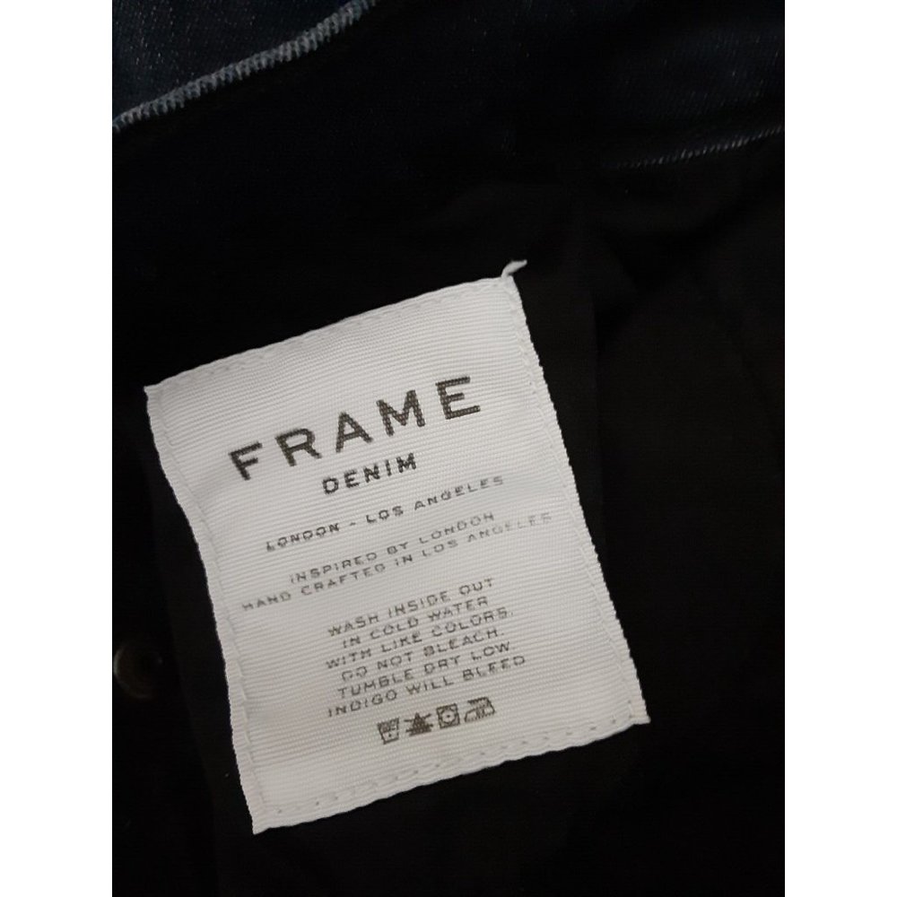 Frame Denim Le High Flare Dark Wash Jeans High Waist Stretch Zip Fly Roxy 30 - Picture 6 of 11